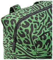 Borsa tote media Roka Sloane in tela di cotone - Verde carciofo