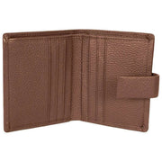 Portafoglio porta carte bifold Dents Aire - marrone cioccolato