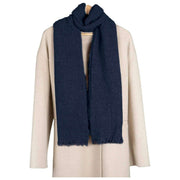 Sciarpa con frange Dents Boucle - Blu marino