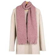 Sciarpa con frange Dents Boucle - Rosa cardo