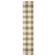 Sciarpa Boucle a quadri Dents Buffalo - Bianco avorio/beige