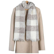 Sciarpa Boucle a quadri Dents Buffalo - Bianco avorio/beige