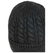 Cappello Beanie In Maglia A Trecce Dents - Nero