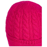 Cappello Beanie In Maglia A Trecce Dents - Rosa Fucsia