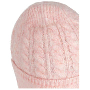 Cappello Beanie In Maglia A Trecce Dents - Rosa Pallido