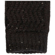Guanti Dents Chevron in maglia con paillettes - neri
