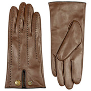 Guanti in pelle touchscreen Dents Colette - Marrone castagna