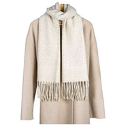 Sciarpa scintillante decorata con ammaccature - Beige mandorla
