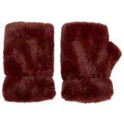 Guanti senza dita in pelliccia sintetica Dents - Bordeaux