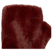 Guanti senza dita in pelliccia sintetica Dents - Bordeaux