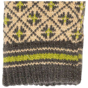 Guanti in maglia Fair Isle Jacquard Dents - Toffee Beige/Antracite