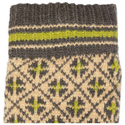 Guanti in maglia Fair Isle Jacquard Dents - Toffee Beige/Antracite