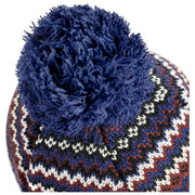 Cappello con pompon Fair Isle Jacquard Dents - Blu marino/Bianco/Marrone