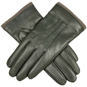 Dents Lorraine Wool Lined Leather Gloves - Charcoal Grey