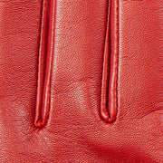 Dents Margot Wool-Lined Leather Gloves - Berry Red/Black