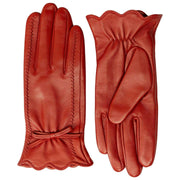 Guanti in pelle touchscreen Dents Mosie - Rosso bacca
