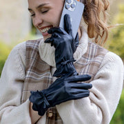 Guanti in pelle touchscreen Dents Mosie - neri