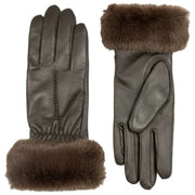 Guanti in pelle touchscreen Dents Nieve - Marrone Mocca
