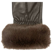 Guanti in pelle touchscreen Dents Nieve - Marrone Mocca