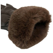 Guanti in pelle touchscreen Dents Nieve - Marrone Mocca