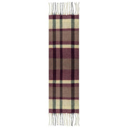 Sciarpa coperta a quadri scozzesi Dents - Damson Borgogna/Beige