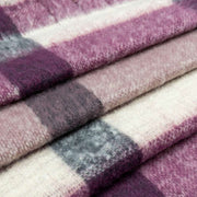 Sciarpa coperta a quadri scozzesi Dents - Damson Borgogna/Beige