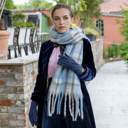 Sciarpa coperta a quadri scozzese Dents - blu pallido