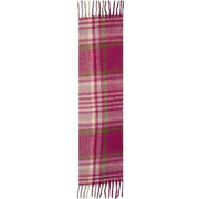 Dents Plaid Check Tassel Scarf - Fuchsia Pink
