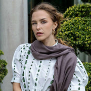 Scialle Pashmina tinta unita Dents - Marrone cappuccino