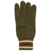 Guanti Dents Salcombe a coste in maglia - Verde oliva
