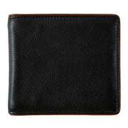 Dents Severn Leather RFID Blocking Bifold Wallet - Black/Dark Tan