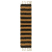 Sciarpa coperta a righe Dents - Beige cammello/nero