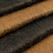 Sciarpa coperta a righe Dents - Beige cammello/nero