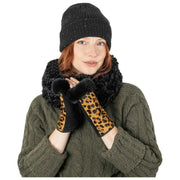 Snood in pile Dents Teddy - Nero