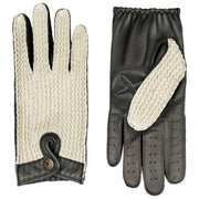 Guanti da guida in pelle Dents The Suited Racer Hatcher - neri