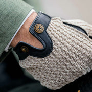 Guanti da guida in pelle Dents The Suited Racer Hatcher - neri