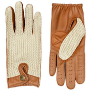 Guanti da guida in pelle Dents The Suited Racer Hatcher - Cognac Tan
