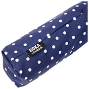 Ombrello Roka Waterloo in nylon riciclato - Pois blu scuro