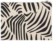Custodia media con cerniera Hindbag Ema - Crema zebrata