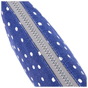 Custodia piccola in tela di cotone Roka Maida Vale - Pois blu scuro