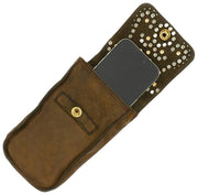 Borsa porta cellulare Campomaggi Siena Stud - Verde militare