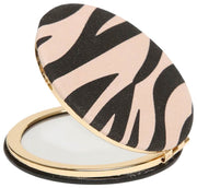 Specchio rotondo con stampa animalier Alice Wheeler London - Nero/Zebra