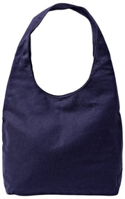 Borsa a tracolla grande in tela di cotone Roka Hoxton - Blu navy