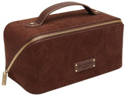 Custodia per treno in pelle scamosciata Alice Wheeler London Kensington - Marrone cioccolato