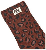 Calzini Roka Wimbledon Crew - Mini Leopard Marrone