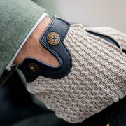 Guanti da guida in pelle Dents The Suited Racer Hatcher - neri
