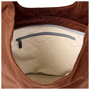 Borsa a tracolla grande in tela di cotone Roka Hoxton - Lindt Marrone