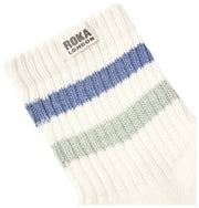 Calzini Roka Windsor Stripe Crew - Blu costiero/nebbia