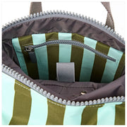 Zaino piccolo in tela riciclata Roka Canfield B - Moss Stripe/Blu