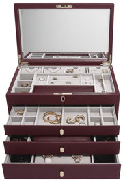 Portagioie grande di lusso Stackers - Borgogna